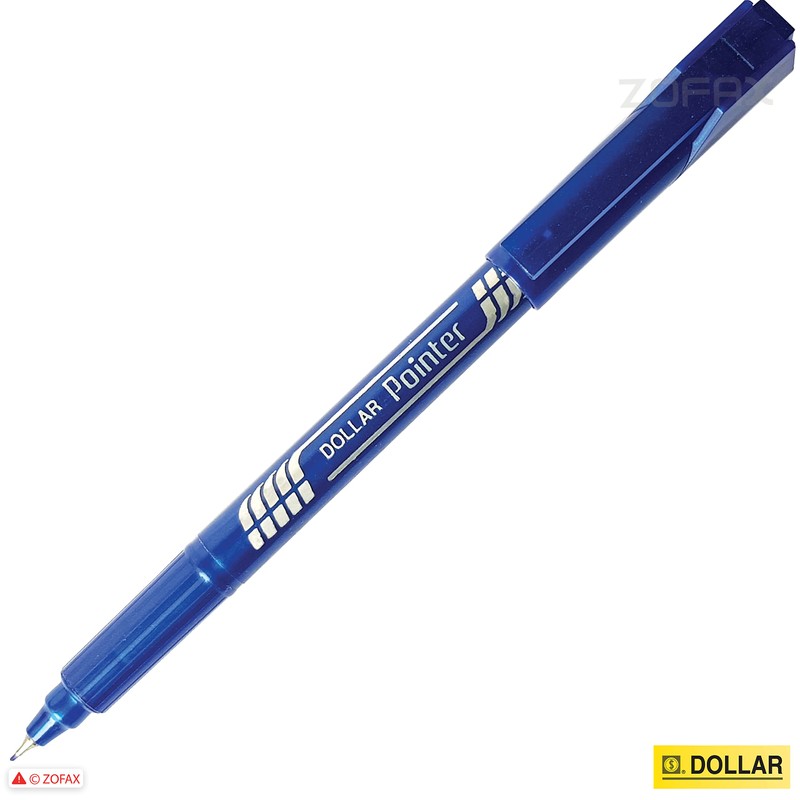 DOLLAR Fineliner Pens, BLUE, 0.3mm Ultra Fine Felt Tip, Pack