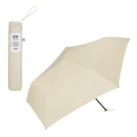 [2024] Wpc. Ultra Lightweight Rain Umbrella [Air-Light] Solid Mini Beige Folding Umbrella, Women's, 21.7 inches (55 cm), 4.5 oz (115 g), Stylish, Cute, Work, School, Travel, Compact, Small, Light,