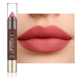 Erinde Lápiz Labial Mate Para Mujer, Lápiz Labial Aterciopelado Resistente al Agua, Delineador Labial Cremoso de Larga Duración, Lápiz Labial que no se Corre, lápiz labial Suave y Duradero,#3