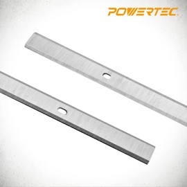 POWERTEC 12 Inch Planer Blades for Harbor Freight Central Machinery Surface Planer 95082 Planer, Set of 2 (12804-2)