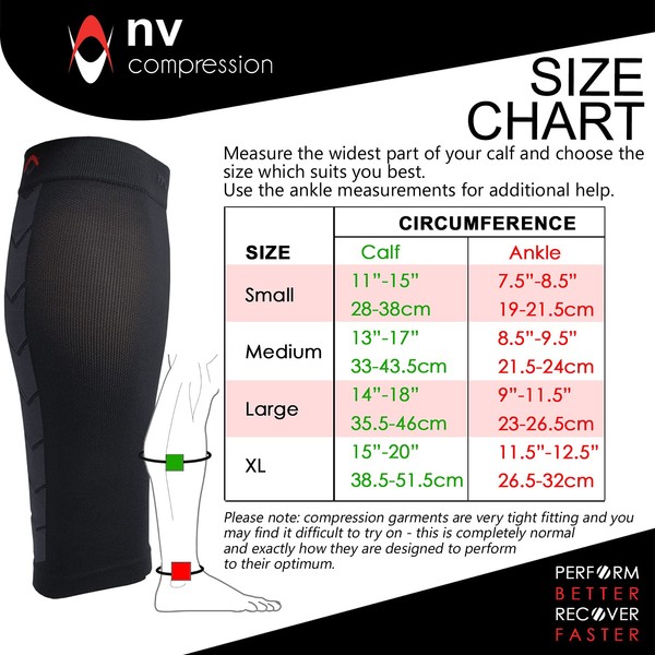 NV Compression 365 Manchons de compression pour les mollets (Steel, Med)