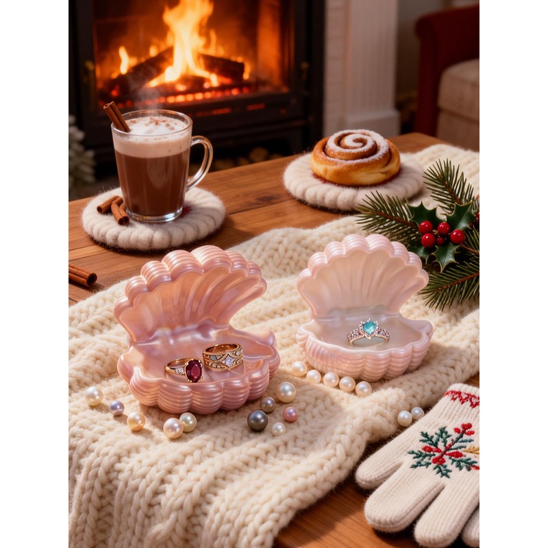 Shell Jewelry Storage Silicone Mold, 2 Pieces Ocean Shell Resin