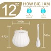 Sweejar Royal Ceramic Sugar Bowl, 12 Ounce Sugar Container with