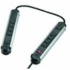 Fellowes 10-Outlet Metal Split Surge Protector, 6 Foot Cord, 1,250