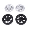 4 Sets Suitcase Repair Wheels with Covers PVC Wheel Casters