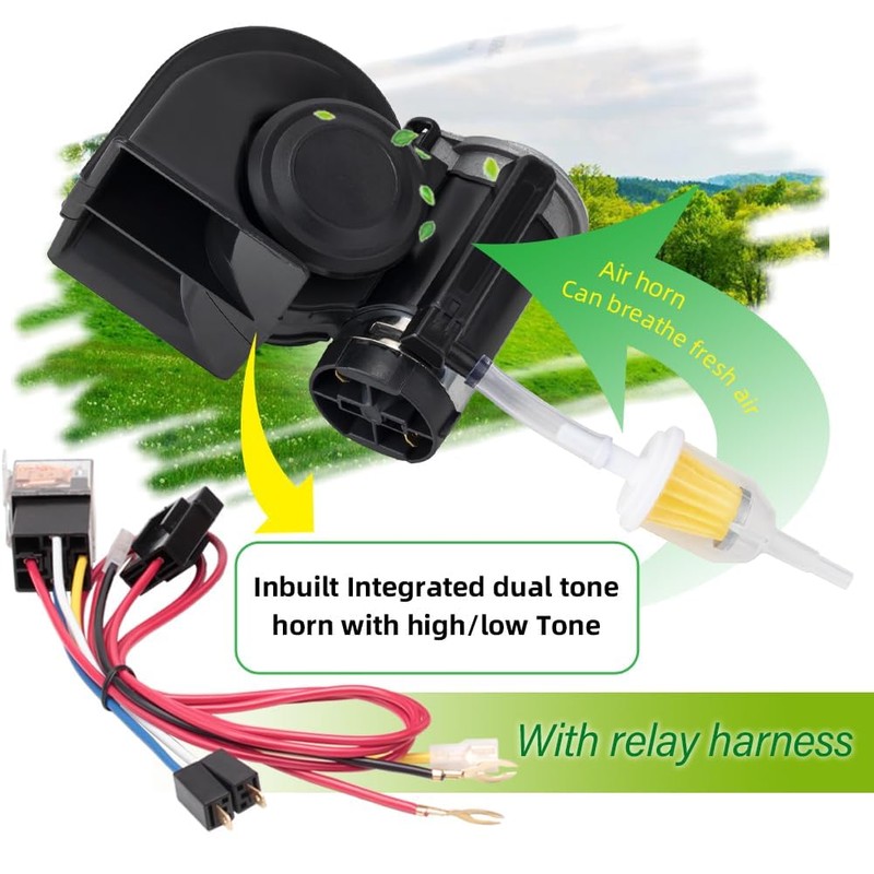 FARBIN Air Horn for Truck Compact Train Horn Electric Car