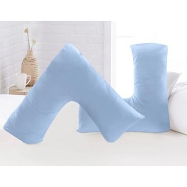 Luxury Microfiber V-Shaped Pillowcase – Ultra Soft, Breathable & Wrinkle-Resistant – Support Pillow Cover for Pregnancy, Nursing & Orthopedic Comfort – Machine Washable (Sky Blue)