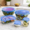 6pcs Reusable Silicone Stretch Lids, Six-piece Set Of Silicone Fresh-keeping