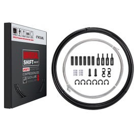 CNCLOL Mountain Bike Gear Cable Set, Universal Shift Cable Set-Bicycle Derailleur Cable 2.8m with 3.5m Oil Housing Kit for Bicycle/MTB/BMX/Road Bike.