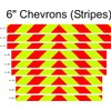 Oralite Lime & Red Reflective Chevron Panel (Multiple Sizes) Reflexite