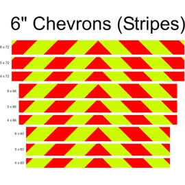 Oralite Lime & Red Reflective Chevron Panel (Multiple Sizes) Reflexite 1 Piece Pre-Fab