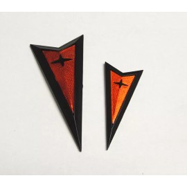 GTOG8TA 2004-2005-2006 Pontiac GTO Front & Rear Arrow Emblem Trunk Lid 04-06 BLACK Logo