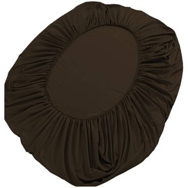 Fitted Sheet, Single, 100% Premium Cotton, Hotel Quality, Bed Sheet, Satin Weave, 300-Count High-Density Fabric, Mattress Cover, Bed Cover, Dust Mite Resistant, Antibacterial, Smooth, Soft, (Brown, Fitted Sheet, Single, 39.4 x 78.7 x 11.8 inches (100 x 2