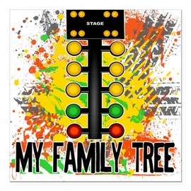CafePress My Family Tree Square Car Magnet, Magnetic Bumper Display