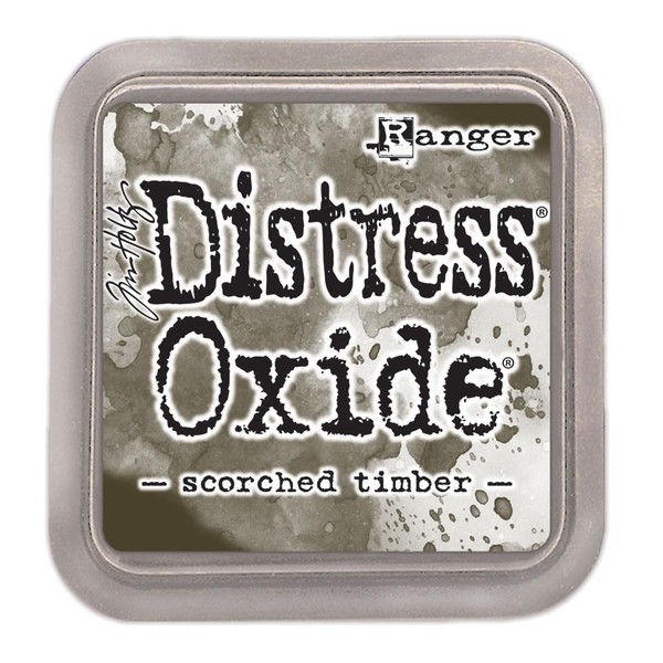 Tim Holtz Ranger Distress Oxide Ink Pad-Scorched Timber, 3 x 3 inch