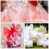 sourcing map 6" Wide 50 Yards Sequin Tulle Ribbon Rolls