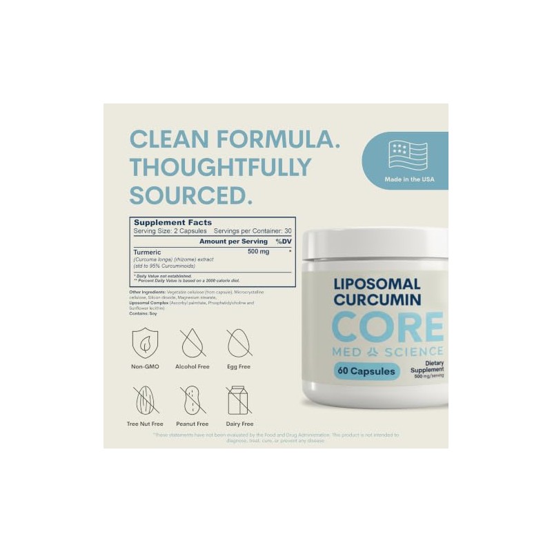 Pro Liposomal™ Cápsulas de curcumina 500 mg sin OMG, absorción