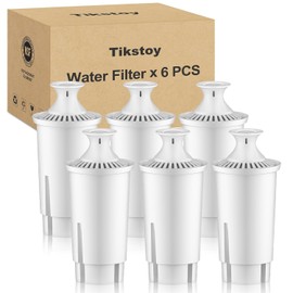 Water Filter Replacement Compatible with Brita Filter & Pitchers, Classic, Mavea, Ob03, 107007, 35557, Water Filter By Tikstoy, Reduce Chlorine and Heavy Metals (6)