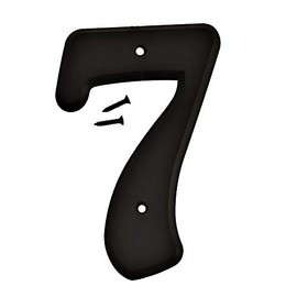 Hy-Ko 6" Plastic House Number, Modern Raised Numbers for Exterior House, Durable Convenient Marking for Home Address with Included Mounting Hardware for Simple Installation