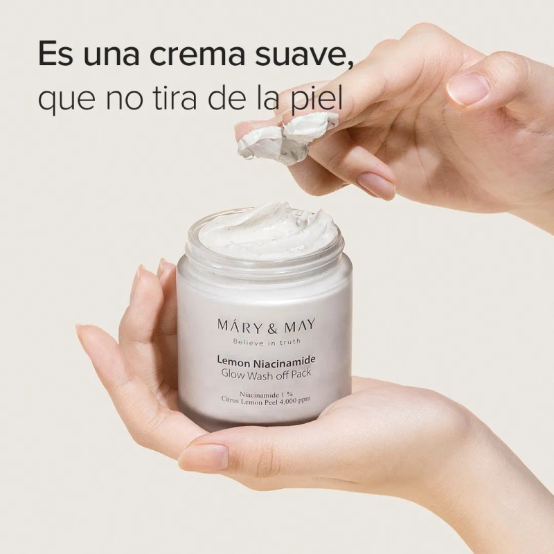 Mary&may Lemon Niacinamide Glow Wash Off Pack 125g Todo Tipo