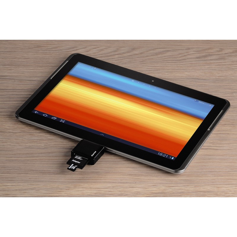 Hama Kartenleser-Adapter für Tablet-PC mit microUSB-Anschluss schwarz