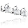 Ralbay Crystal Vanity Light Fixtures 3 Light Modern Crystal Bathroom