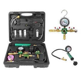 CMTOOL Radiator Pressure Tester Kit with Universal Rubber Adapter, Updated Coolant Pressure Tester Kit Coolant Vacuum Refill Kit, Automotive Cooling System Pressure Tester Kit with Carrying Case