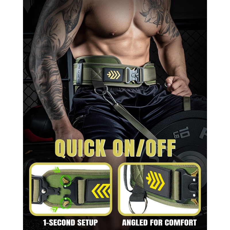 MANUEKLEAR 2-in-1 Dip Belt & Lifting Belt with 36.7 In