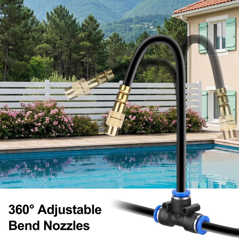 100FT Drip Irrigation System Kit, 1/4 Inch Garden Watering System