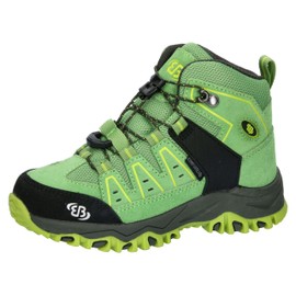 Brütting Unisex Children's Mount Pinos High Kids Trekking Boots, Green, black, lemon, 27 UK