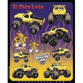D'Cor 40-90-208 Dcor Decal Sheets El Toro Loco Ylw