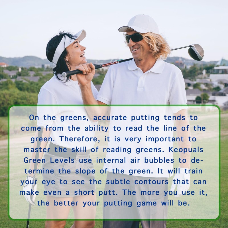 KeoPuals Golf Green Reader - Golf Ball Markers with Level