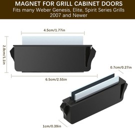 Lexziuo 2PCS 91357 Grill Door Magnet - Heavy Duty Replacement Magnets for Grill Doors, Compatible with Weber Genesis/Spirit Series & Most Gas Grills - Strong Magnetic Kitchen Accessory