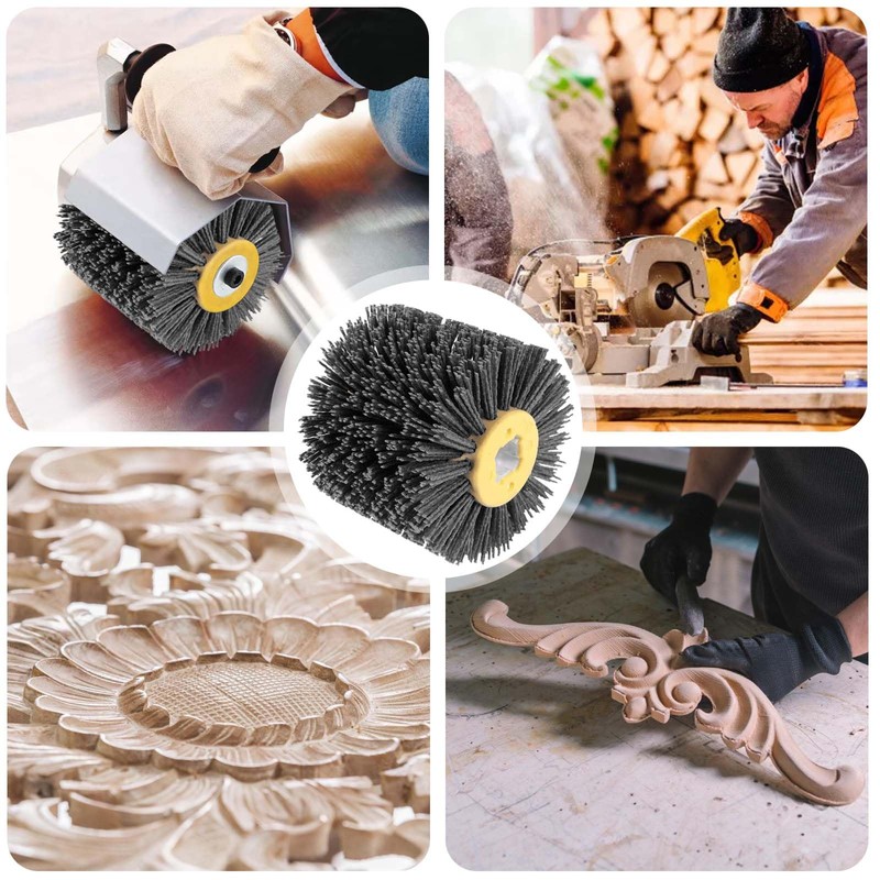 Nylon Brush, 120 Grit Sanding Brush, Polishing Brush, Sanding Roller