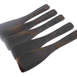 Monjayaki Spatula (Slim), Set of 5, Teflon Friendly, Mini Trowel Spatula, Monja, Peeling Book Lacquer, Monja, Compatible with Hot Plates