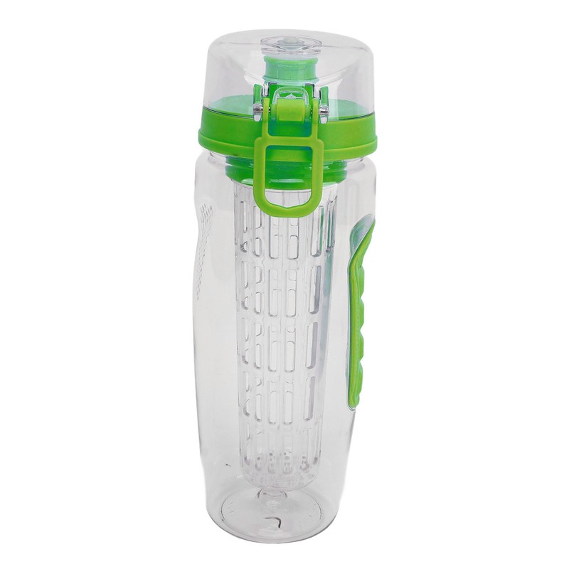 Fruit Infuser Water Bottle Anti Slip Grip Flip Top Lid