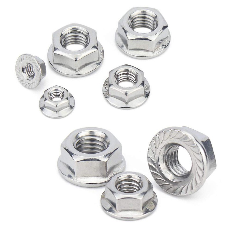 M8 x 1.25mm Serrated Flange Hex Lock Nuts, SpzcdZa 25pcs