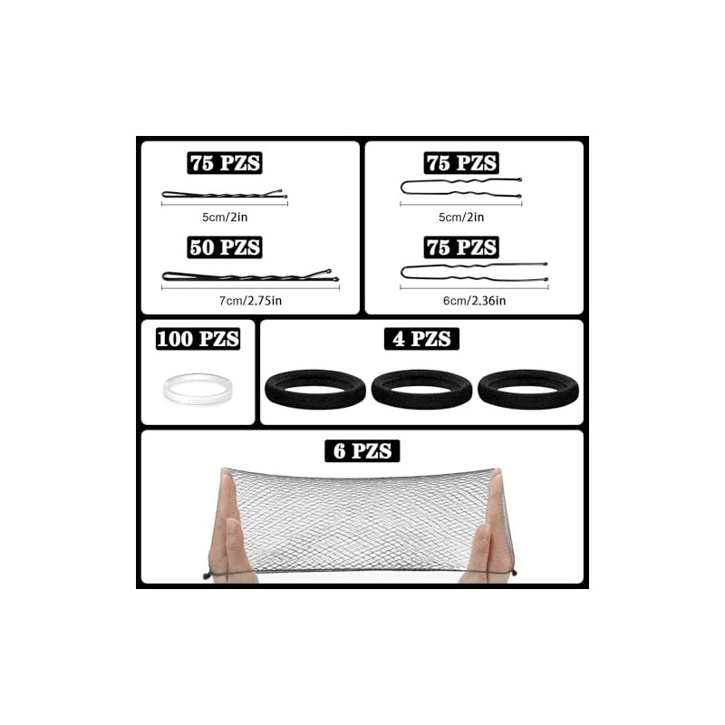 Kit de Pinzas para Cabello, 385 Piezas con Pasadores y