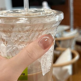 BHIDENAW Nail Tips, 24 Pieces, Nail Tips, Short, Autumn, Winter, Popular, Japanese Style, Cute, Simple, Stylish, Coming of Age Ceremonies, School Entrance Ceremonies, Graduation Ceremonies, Weddings,