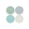 KitchenCraft Colourworks Melamine Plastic Side Plates, Classics Colours, Set of