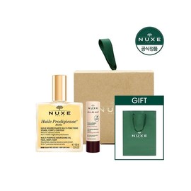[Gift packaging] Nuxe Multi Rich Oil 100ml + Stick Lip Balm 4g Set +GIFT / [선물포장] 눅스 멀티 리치 오일 100ml + 스틱립밤 4g 세트 +GIFT