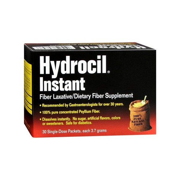 Hydrocil Powder Paks Instant relieves Constipation - 30 Each