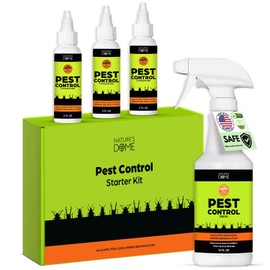 Nature's Dome Pest Control Starter Kit – Makes 3 Bottles (16 oz Each) – Eco-Friendly, Plant-Based Formula for Ant, Roach, Spider, Fly, Flea & Insect Control – Child & Pet Safe for Indoor/Outdoor Use