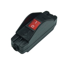 FILSHU Inline Cord Switch 16A 125V/250V AC Black Inline ON/Off Rocker Button with Red Indicator Light，Screw Terminal