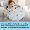 PewinGo Baby Bib with Sleeves Attaches to Your High Chair,