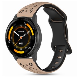 Laband 18mm Slim Silicone Band Compatible with Garmin Venu 3s/Venu 2s/Vivoactive 4s/Vivomove 3s/Forerunner 255s/Forerunner 265s, Soft Thin Sport Replacement Watch Band for Women Men