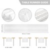 BAZIOE Table Runner White Modern Linen Table Runner Washable Table
