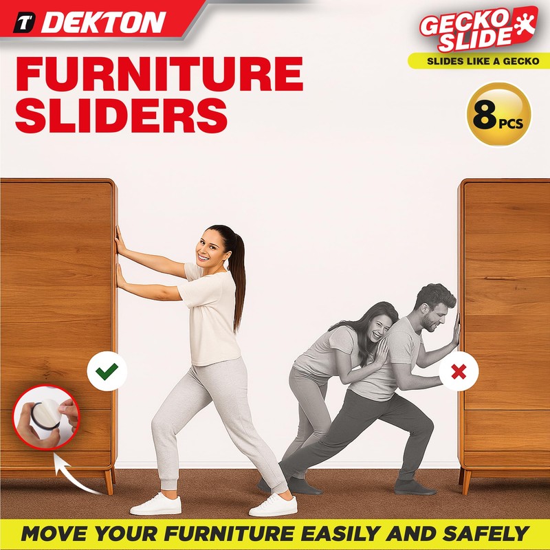 Dekton Geckoslide 8pc Set Medium-Non-Slip Drawer, Cabinet Liners| Heavy-Duty Grip|
