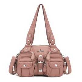 Angel Kiss Hobo Crossbody Purses for Women Shoulder Bag Multipocket Soft Hobo Purses Removable Strap Leather Handbags
