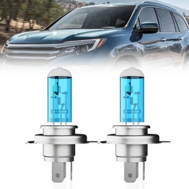 LECCIBUB Headlight Bulbs Compatible With Honda Pilot 2003-2005, 9003 High Low Beam Headlights Halogen Light Bulb, Super Bright 6000K White, Plug and Play, Pack of 2